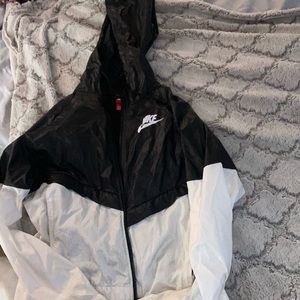 Nike Brand New Black and White Windbreaker